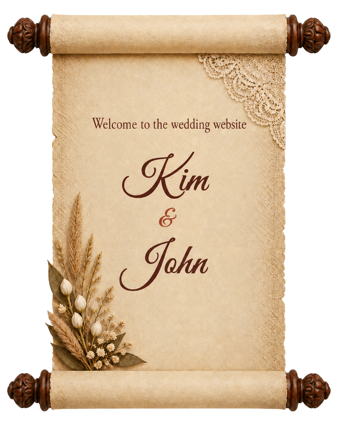 Welcome to the wedding website — Kim & John